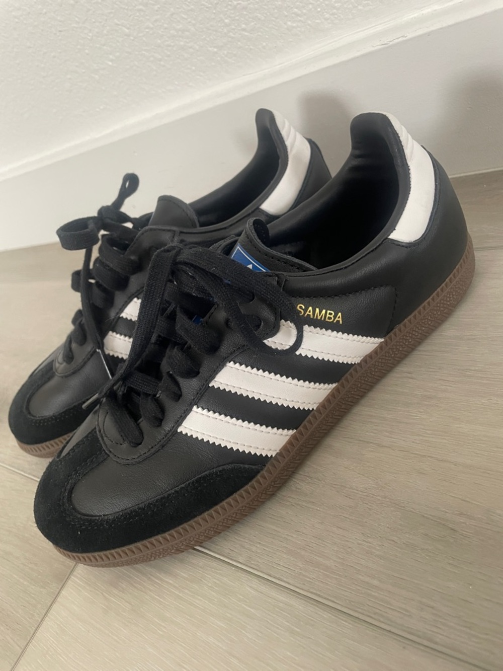 adidas Samba Men's Black White Brown Gum Sole Sneakers